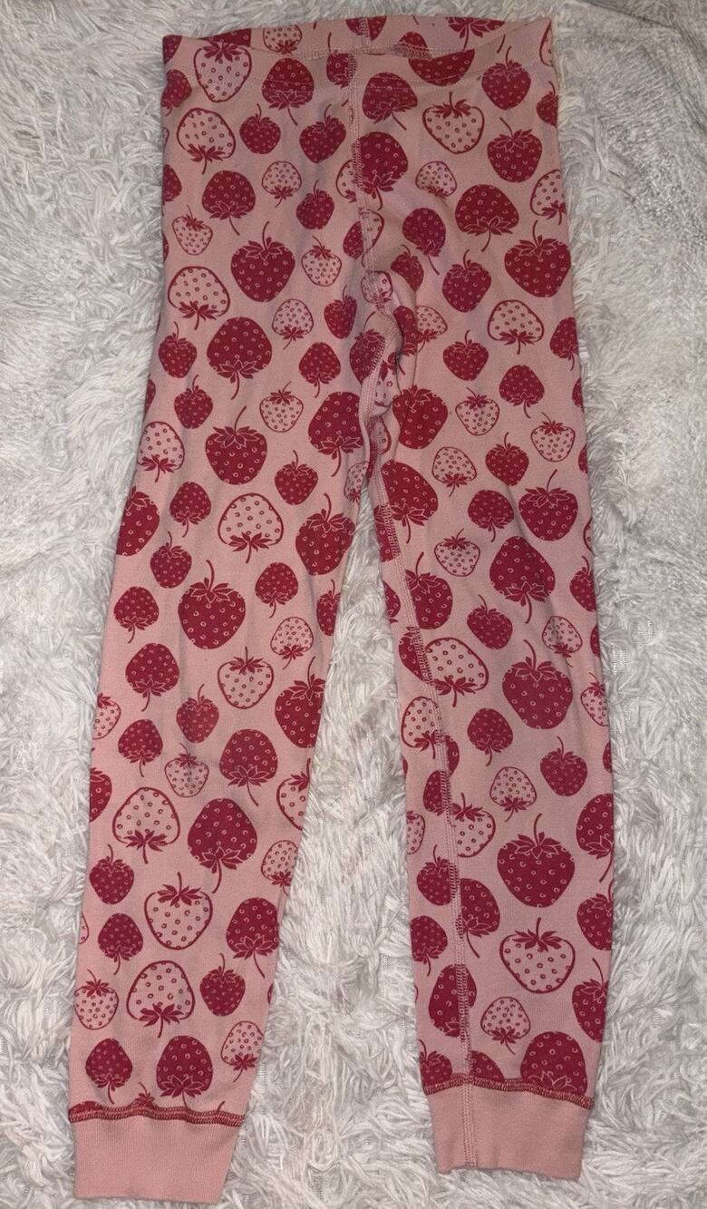 Hanna Andersson girls sz. 120 pink Strawberry classic pj bottoms. Cute, Comf